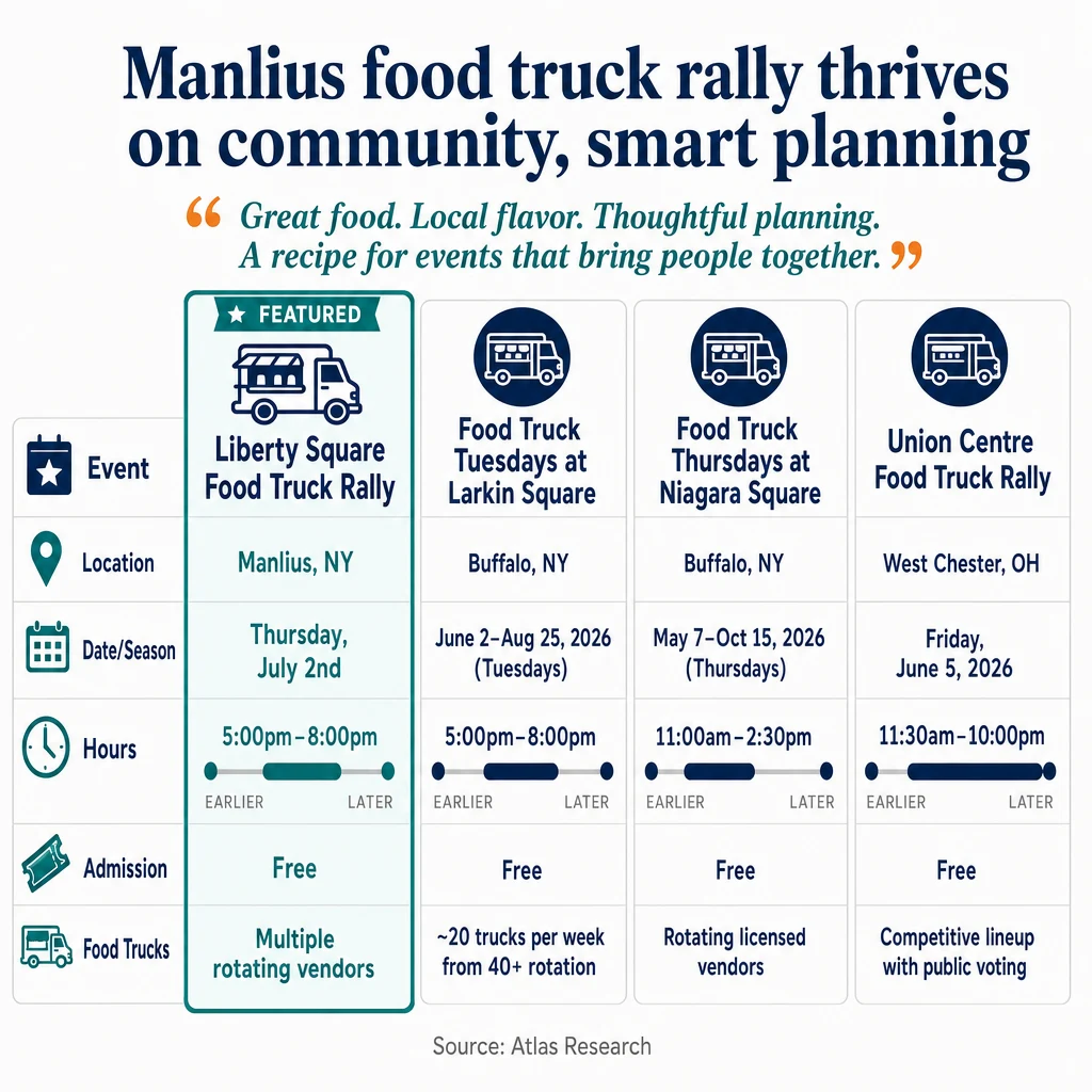 Infographic: Manlius food truck rally thrives on community, smart planning